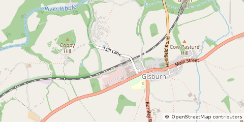 Map of Gisburn, Lancashire