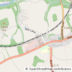 Map of Gisburn, Lancashire