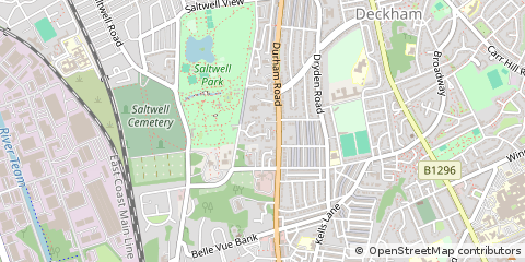 Map of Gateshead, Tyne and Wear