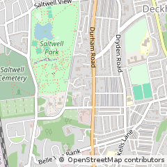 Map of Gateshead, Tyne and Wear