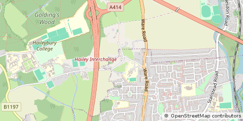Map of Hertford, Hertfordshire