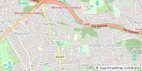 Map of Plymouth, Devon