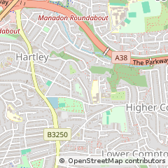 Map of Plymouth, Devon
