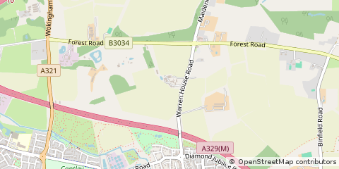 Map of Wokingham, Berkshire