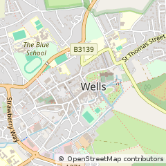 Map of Wells, Somerset