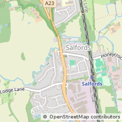 Map of Redhill, Surrey