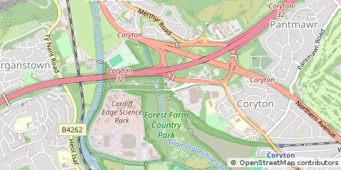 Map of Cardiff, South Glamorgan