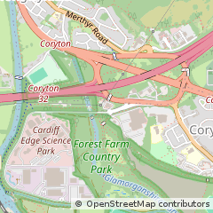 Map of Cardiff, South Glamorgan