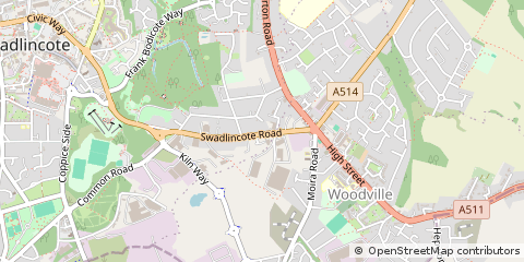 Map of Swadlincote
