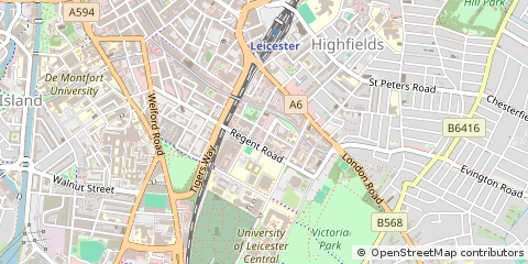 Map of Leicester