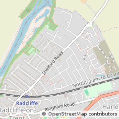 Map of Radcliffe on Trent, Nottingham