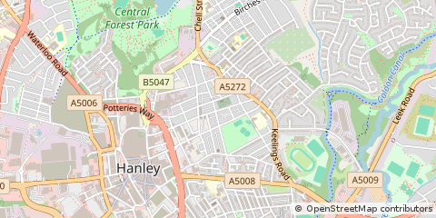 Map of Stoke-on-Trent, Staffordshire