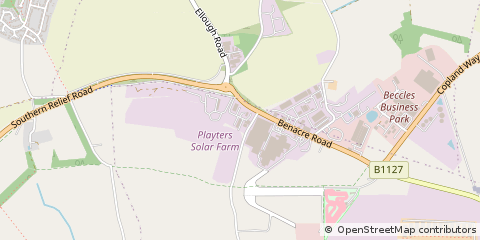 Map of Beccles, Suffolk