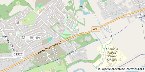 Map of Milltimber, Aberdeenshire