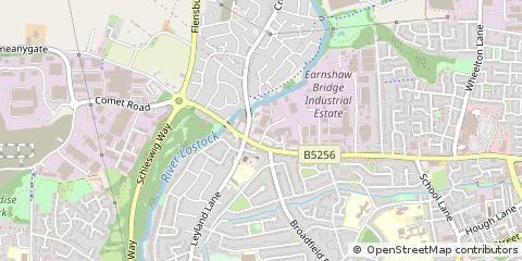 Map of Leyland, Cheshire