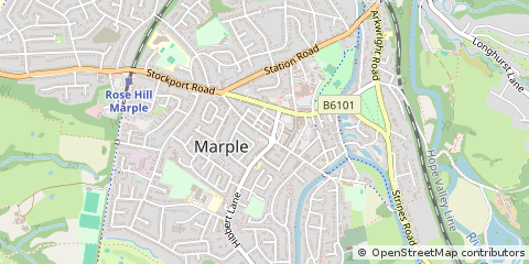 Map of Stockport, Cheshire