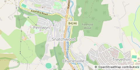 Map of Pontypool, Torfaen