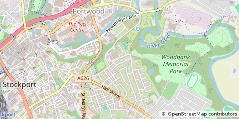 Map of Turncroft Lane, Stockport