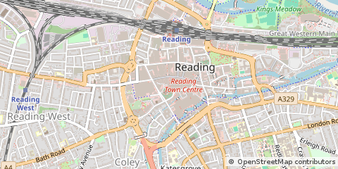 Map of Reading, Berkshire
