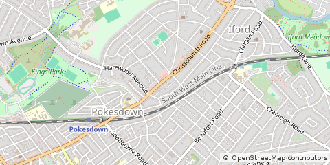 Map of Bournemouth, Dorset