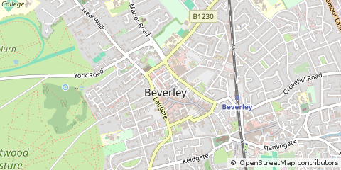 Map of Beverley, East Yorkshire