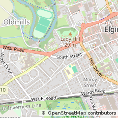 Map of Elgin, Moray