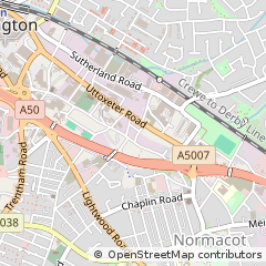 Map of Stoke on Trent, Staffordshire