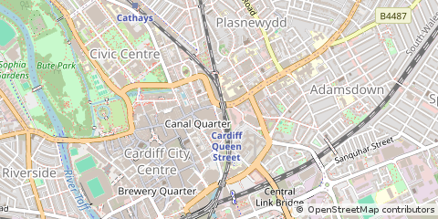 Map of Cardiff