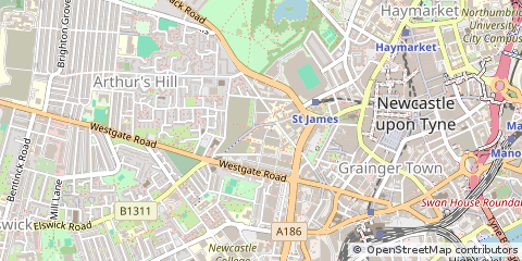 Map of Newcastle Upon Tyne