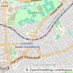 Map of Guildford, Surrey