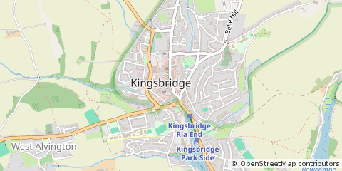 Map of Kingsbridge, Devon