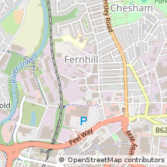 Map of Bury, Greater Manchester