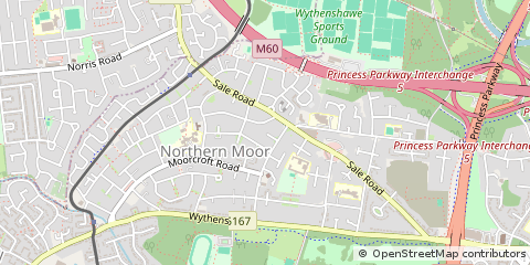 Map of Manchester, Lancashire