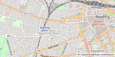 Map of Reading, Berkshire