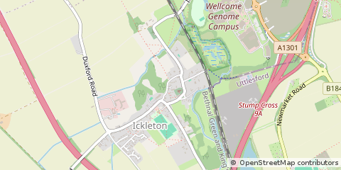 Map of Ickleton, Saffron Walden