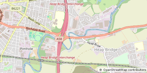 Map of Bury, Lancashire