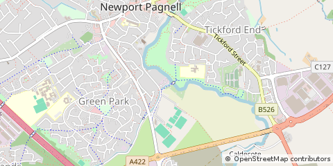 Map of Newport Pagnell, Buckinghamshire