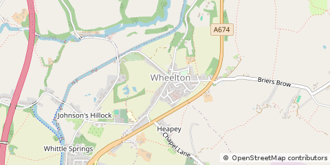 Map of Chorley, Lancashire