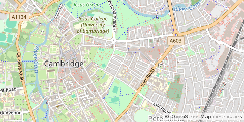 Map of Cambridge, Cambridgeshire