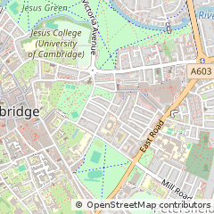Map of Cambridge, Cambridgeshire
