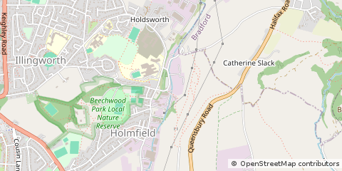 Map of Halifax, West Yorkshire