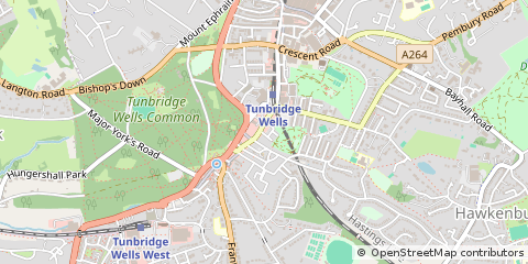 Map of Tunbridge Wells, Kent
