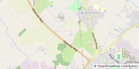 Map of Arborfield, Berkshire