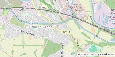 Map of Dewsbury, W Yorkshire