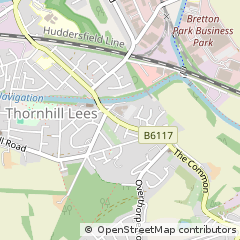 Map of Dewsbury, W Yorkshire