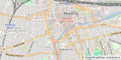 Map of Reading, Berkshire