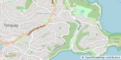 Map of Torquay, Devon