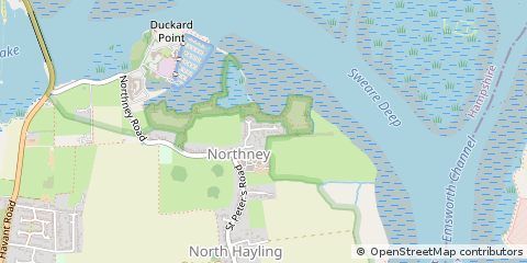 Map of Hayling Island, Hampshire