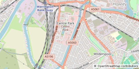 Map of Warrington, Cheshire