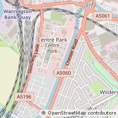 Map of Warrington, Cheshire